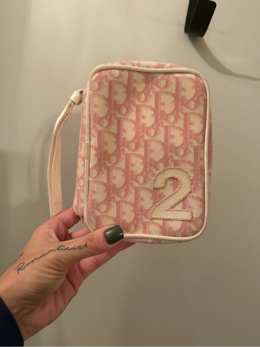 Kids Pink Patterned Wristlet Pouch